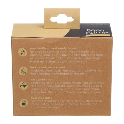 Vital Baby Easy Pour Breast Milk Storage Bags - 30 Pack