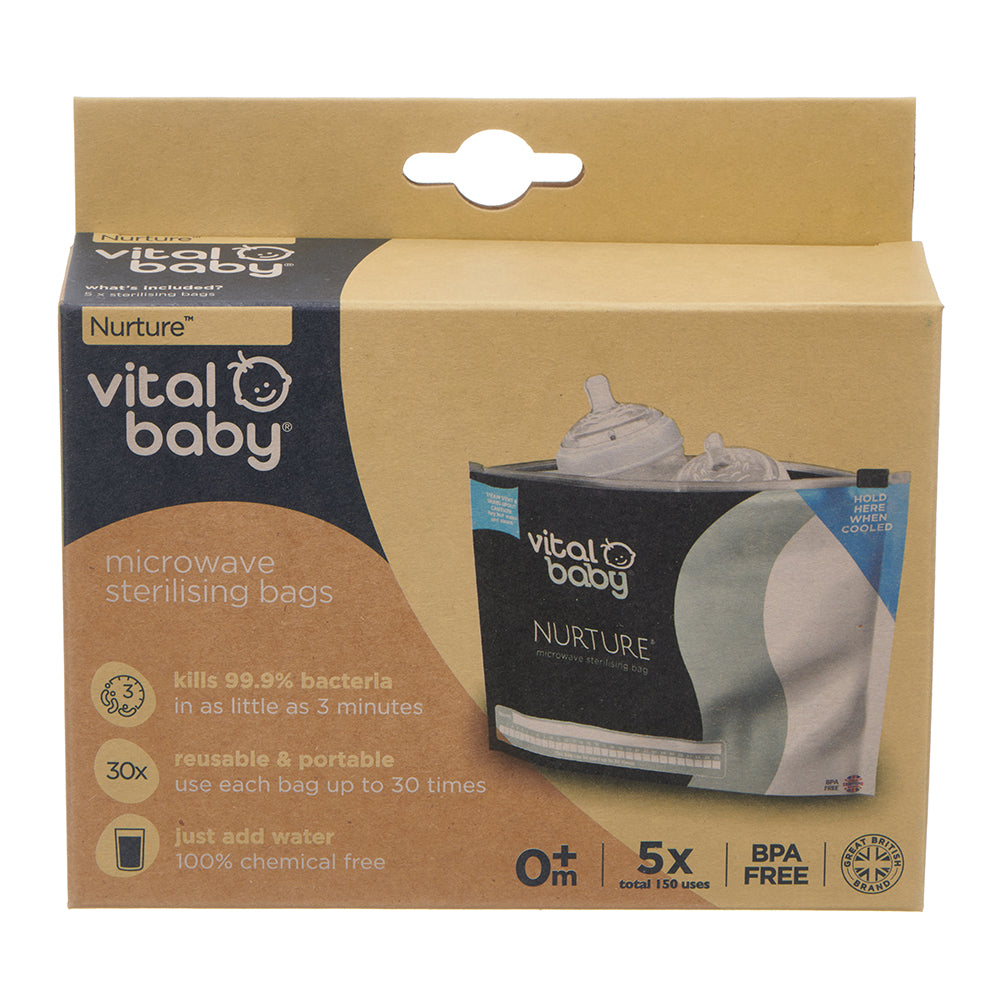 Vital Baby Microwave Sterilising Bags - 5 Pack