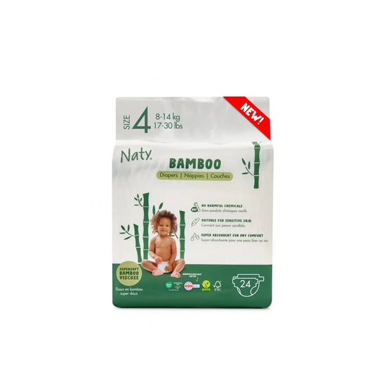 Naty Bamboo Viscose Baby Nappies Size 4 - 24 nappies