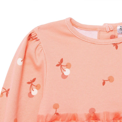 HelloBaby Winter Cherry Dress - Salmon