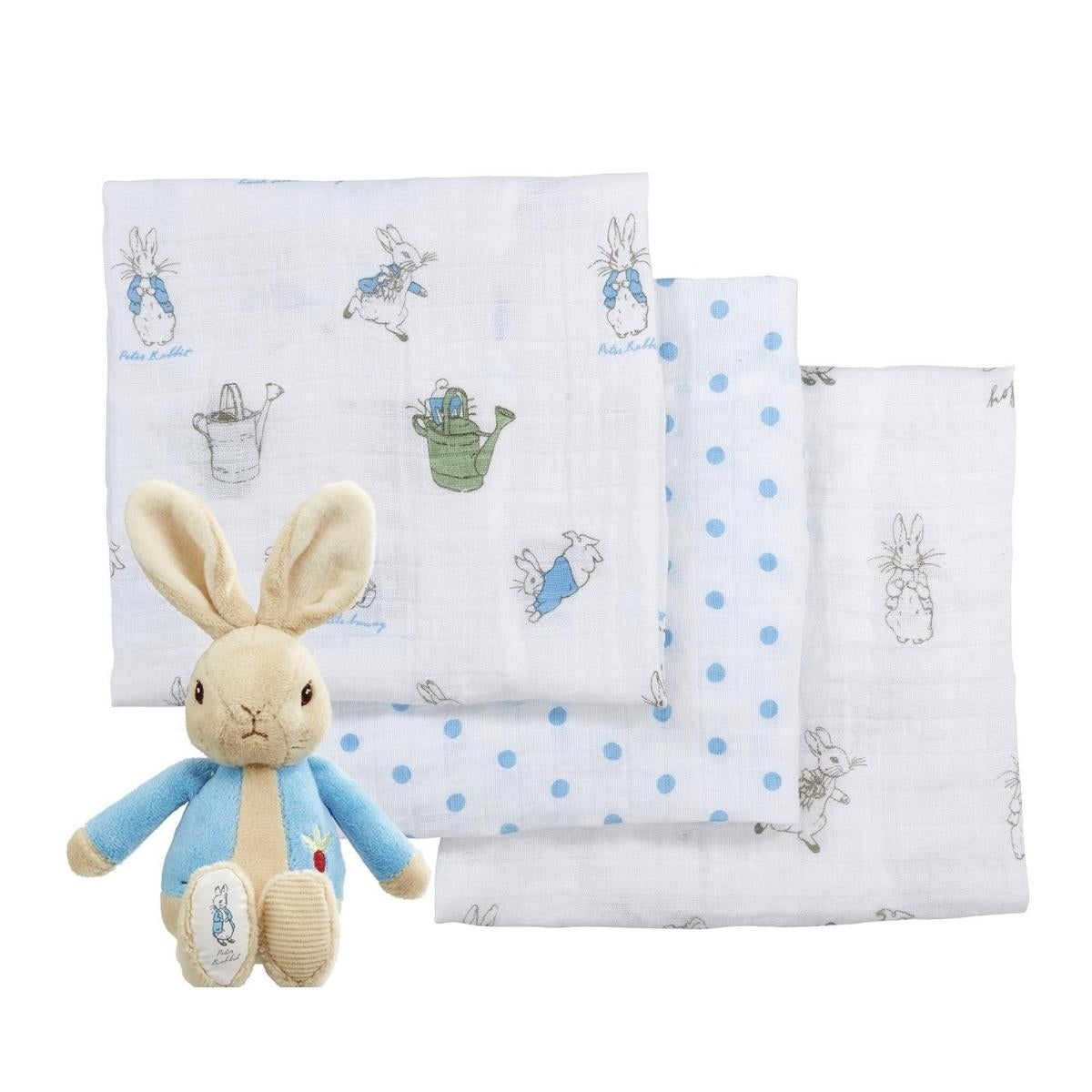 Rainbow Designs Peter Rabbit Soft Toy & Muslin Gift Set