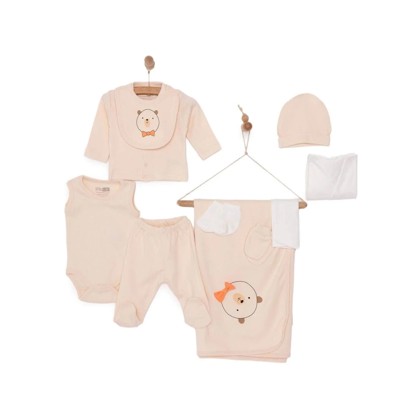 HelloBaby Boy Newborn Set 10 pcs - Ecru