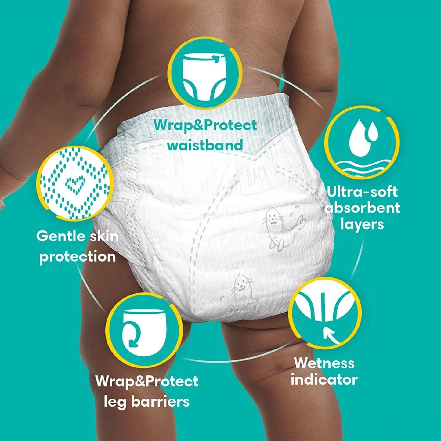 Pampers Baby Dry Size 4+ Jumbo Pack - 76 nappies