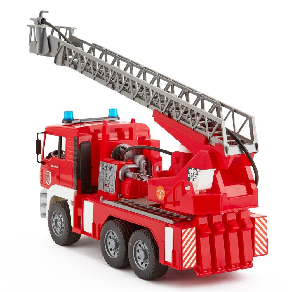 Bruder MAN Fire Engine Toy Truck with Water Pump, Lights and Sound Module, Scale 1:16