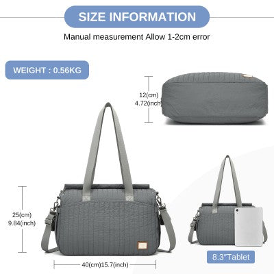 Miss Lulu Diaper Bag (Grey)