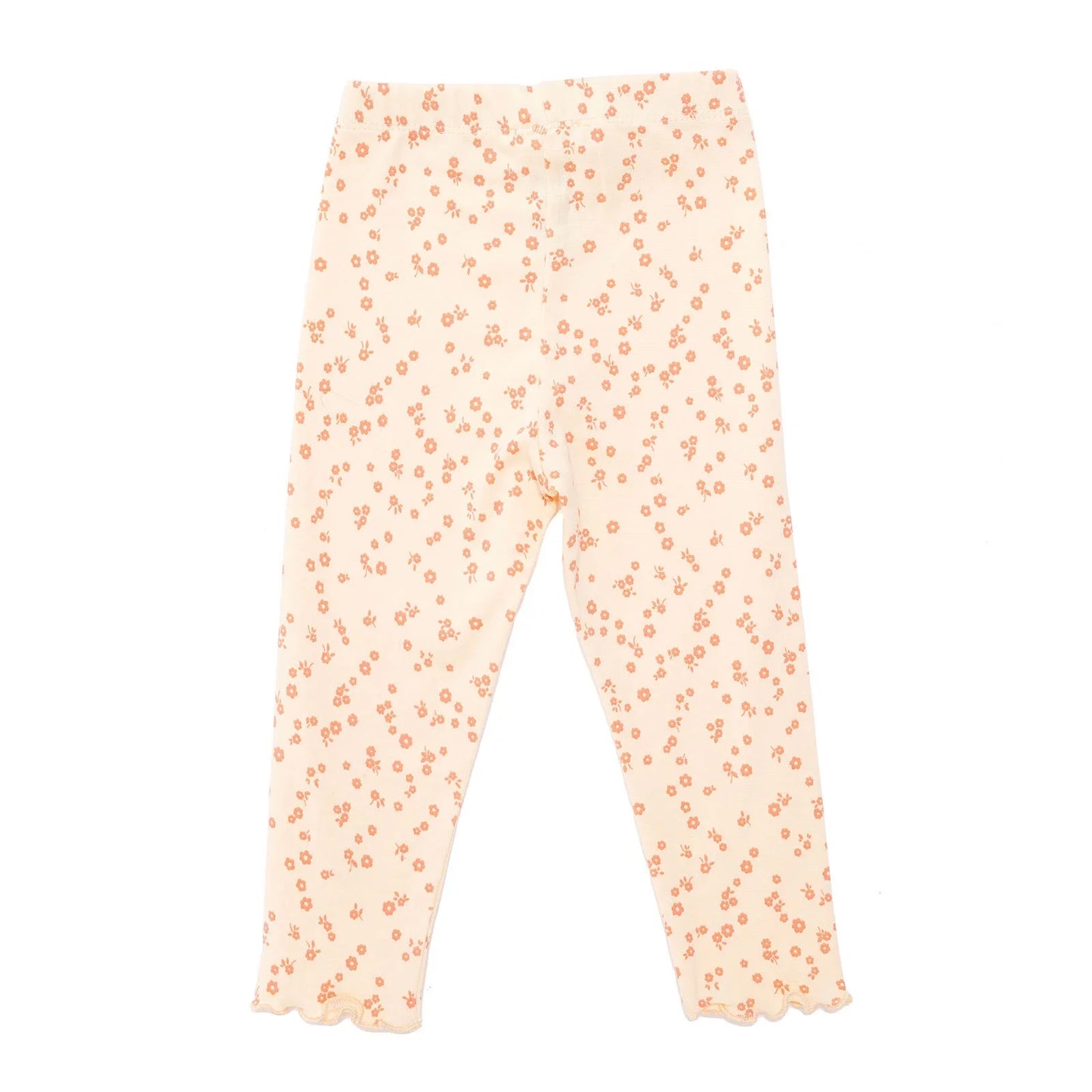 HelloBaby Basic Girl Flowers Patterns Leggings - Light Yellow