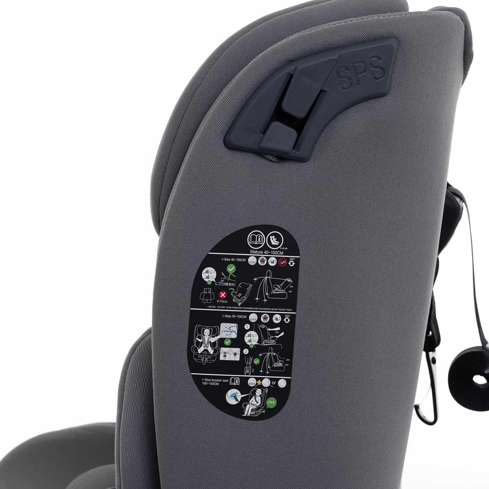 baby plus Pixi i-Size Car Seat - Grey