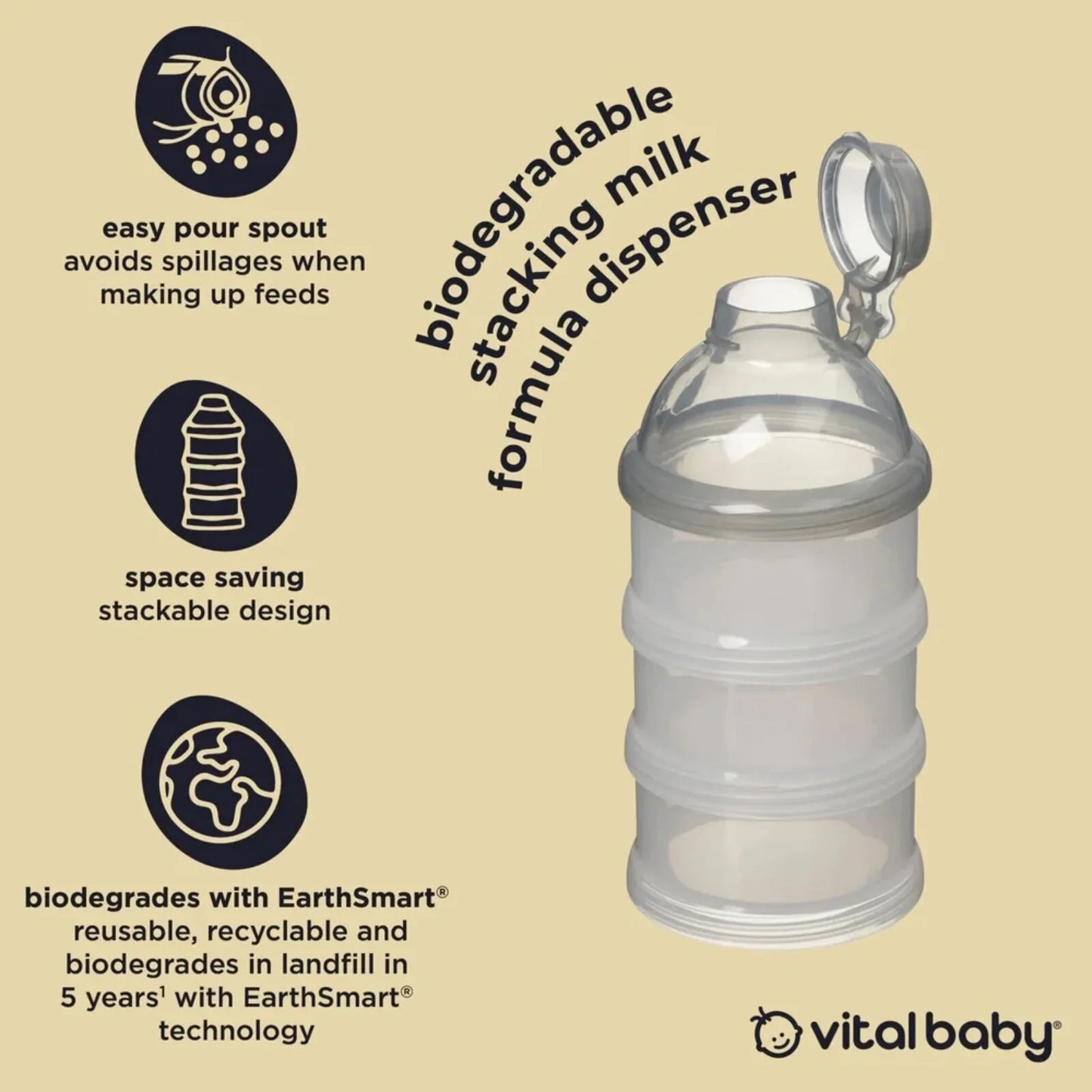 Vital Baby Nurture Stacking Milk Formula Dispenser