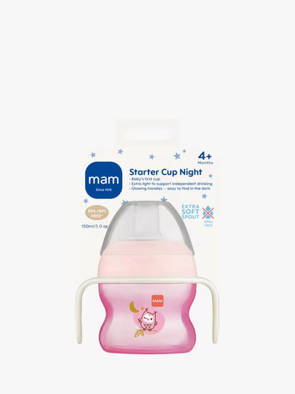 MAM Starter Cup & Glow Handles 150mls (Pink)