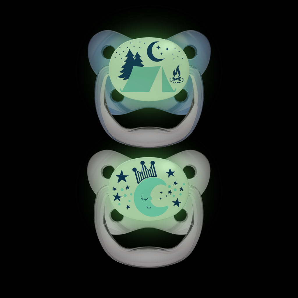 Dr Brown PreVent Butterfly Stage 2 Glow In Dark Soother (Boy) - Pack of 2