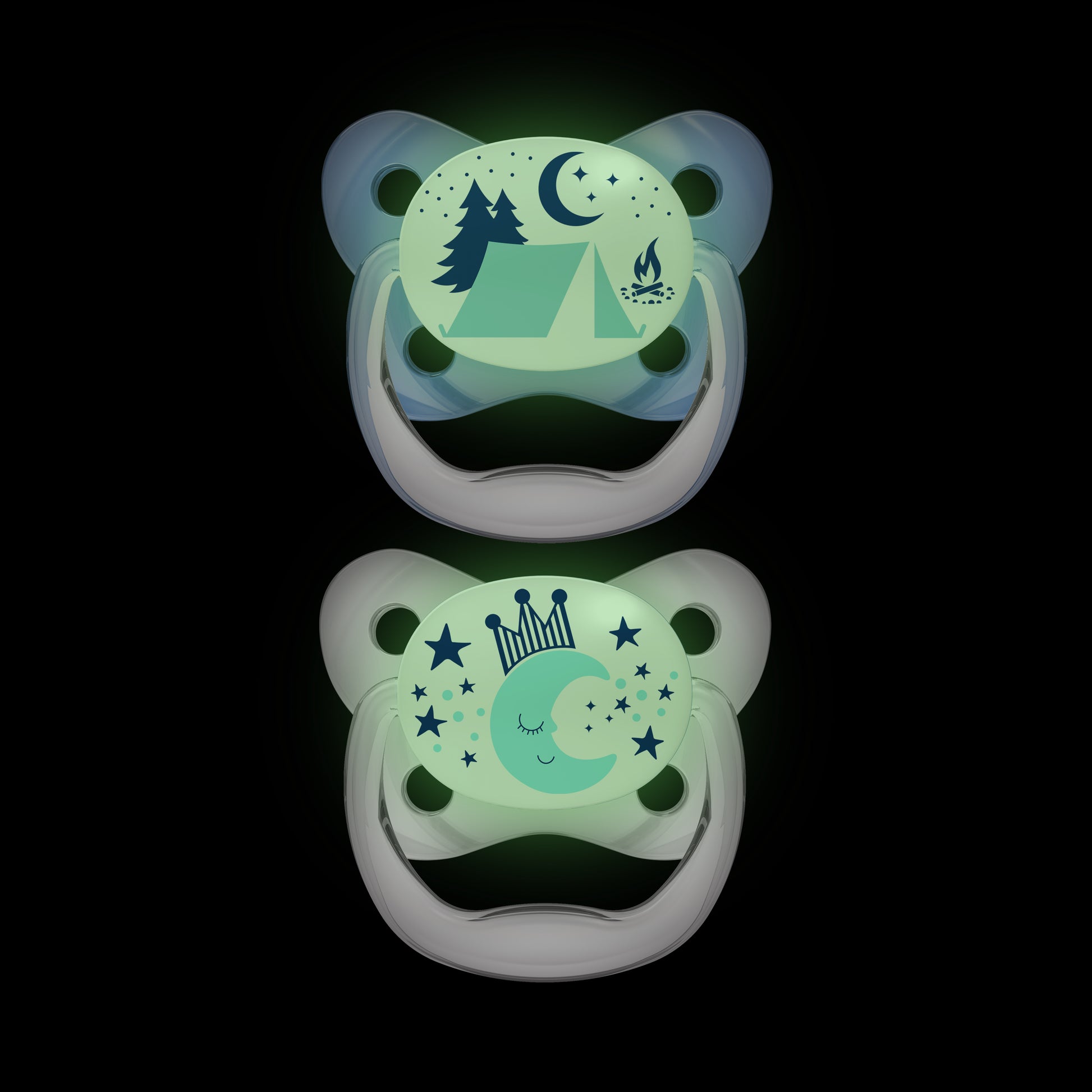 Dr Brown PreVent Butterfly Stage 2 Glow In Dark Soother (Boy) - Pack of 2