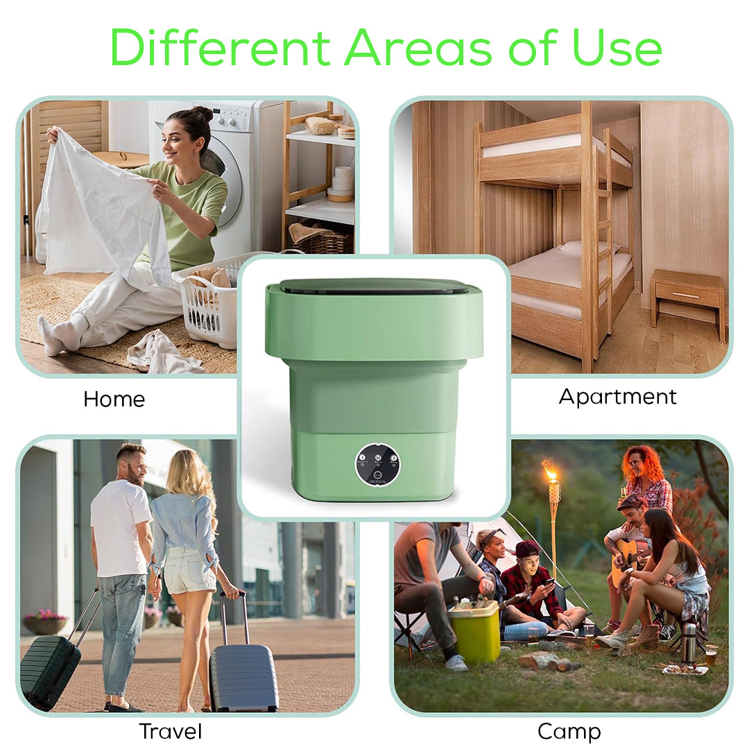Mini Foldable Washing Machine – Perfect for Travel & Camping - Compact & Easy for Small Spaces