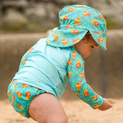 3 Piece Baby Swim Set with Swim Nappy, Swim top and Swim Hat in Cool Cats