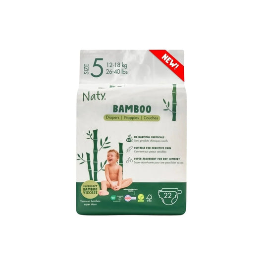 Naty Bamboo Viscose Baby Nappies Size 5 - 22 nappies