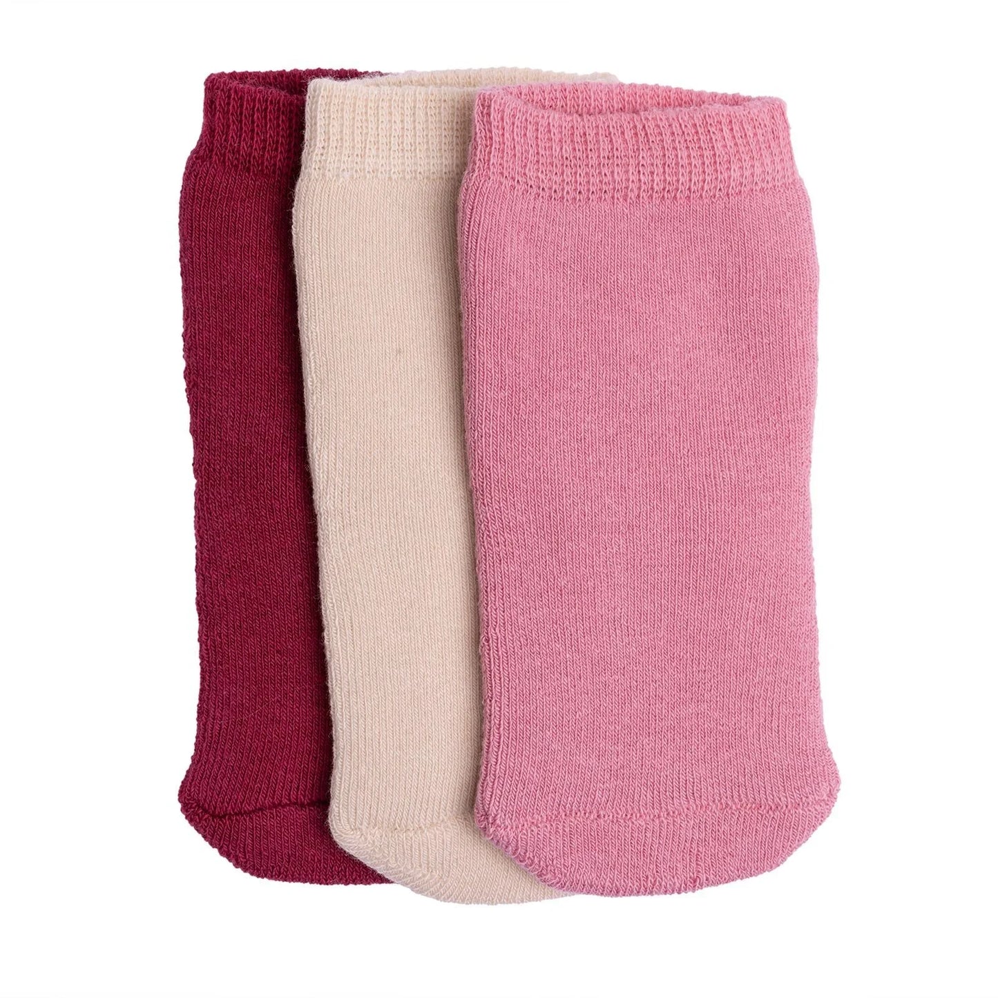 HelloBaby Girl Chenille Socks 3 Pack - Light Rose