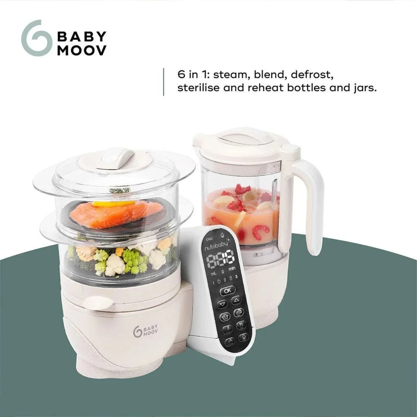 Babymoov Nutribaby (+) 6-in-1 Baby Food Maker - Mineral