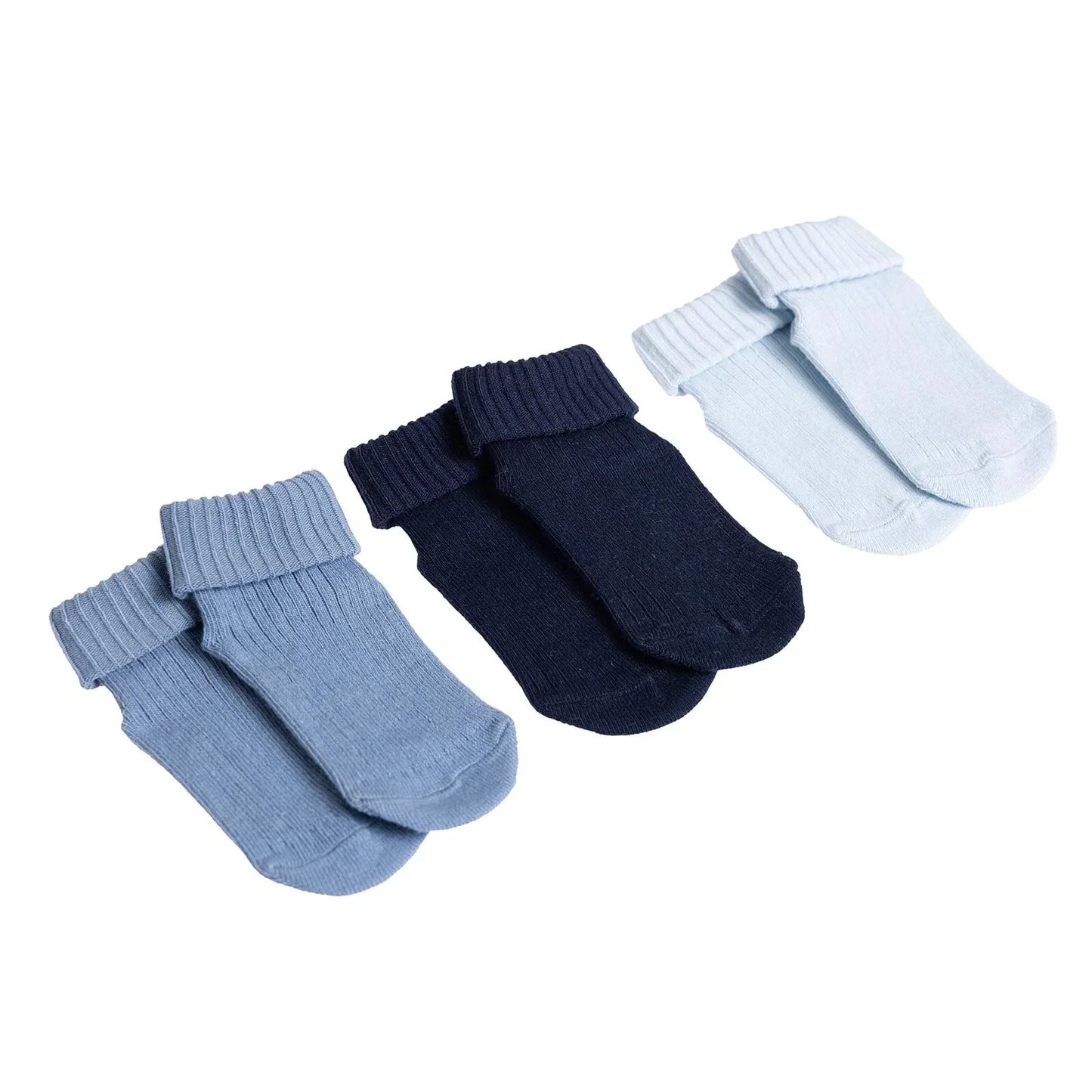 HelloBaby Boy Baby Socks 3 Pack - Blue