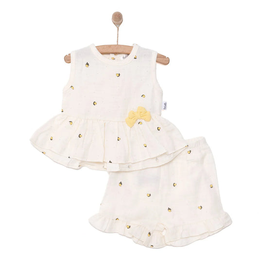Bebetto Cute Fairy Girl T-shirt & Short - Ecru