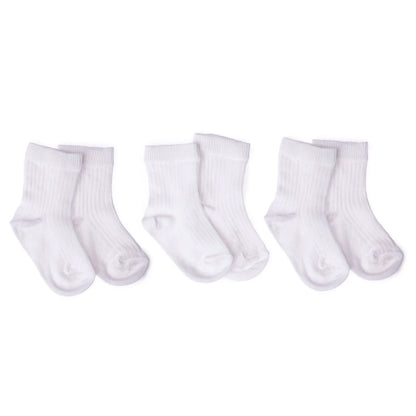 HelloBaby Unisex Baby Socks 3 Pack - White