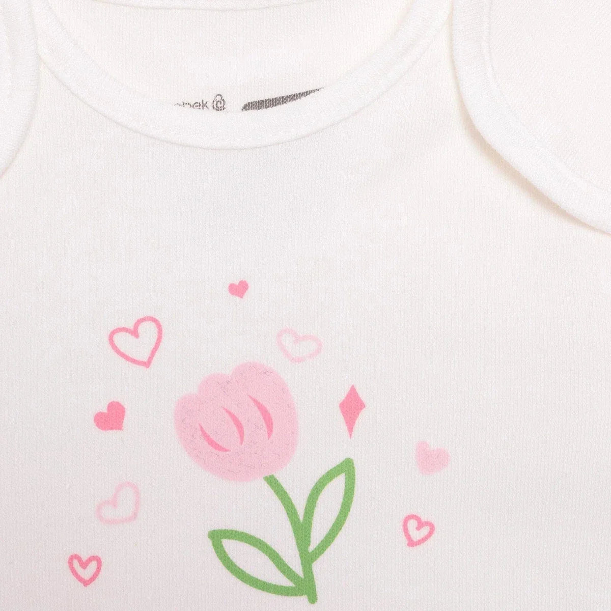 HelloBaby Girls Body-Footed Bottom-Hat Flower - Ecru