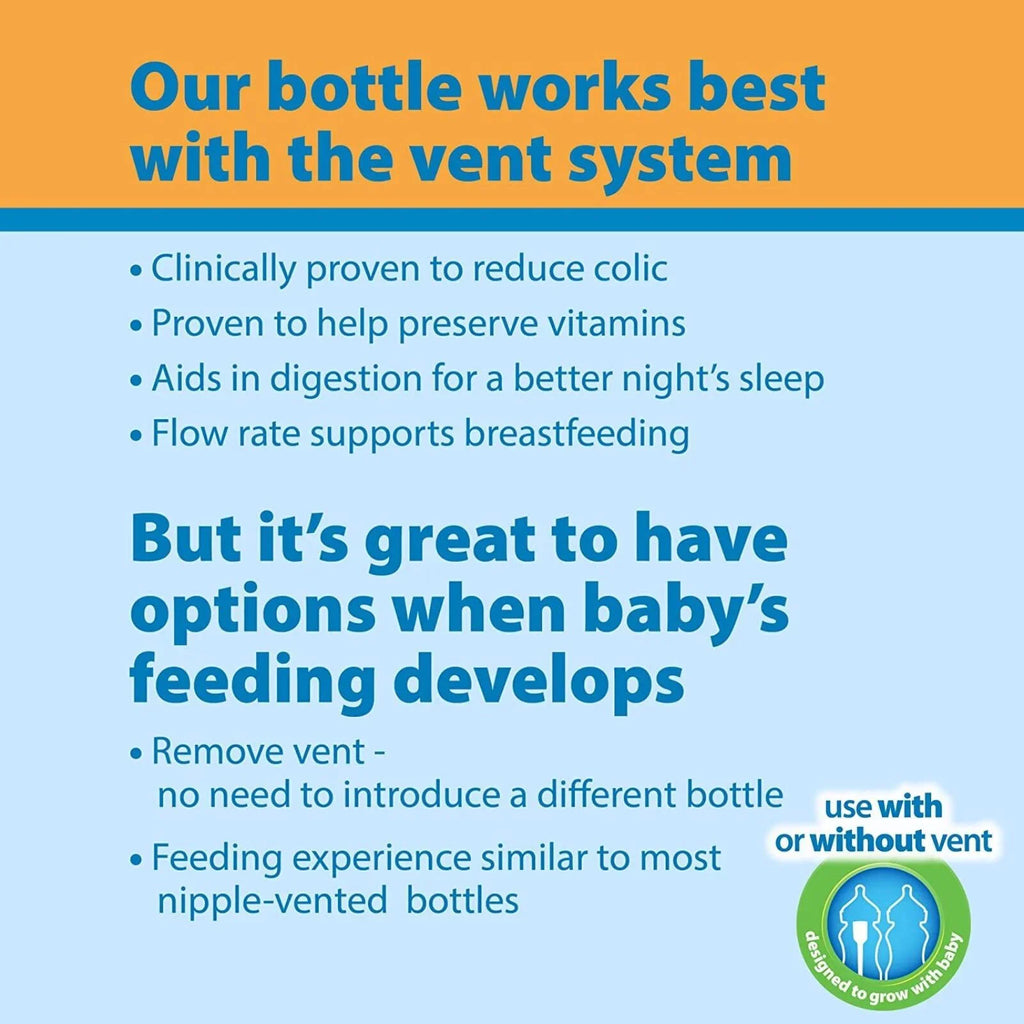 Dr. Brown's Options+ Anti-Colic Wide Neck Baby Bottle 270 ml 2 pcs