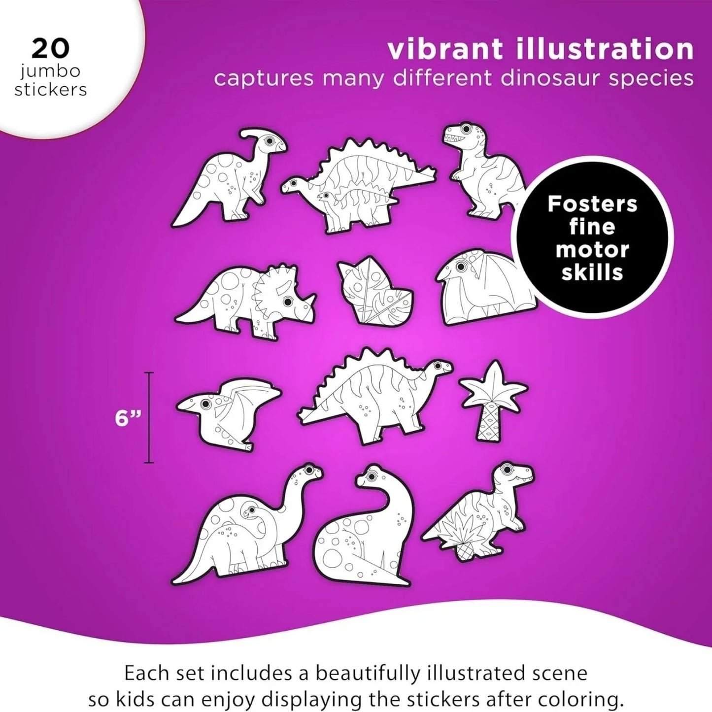 Crocodile Creek Dinosaurs Colouring Stickers