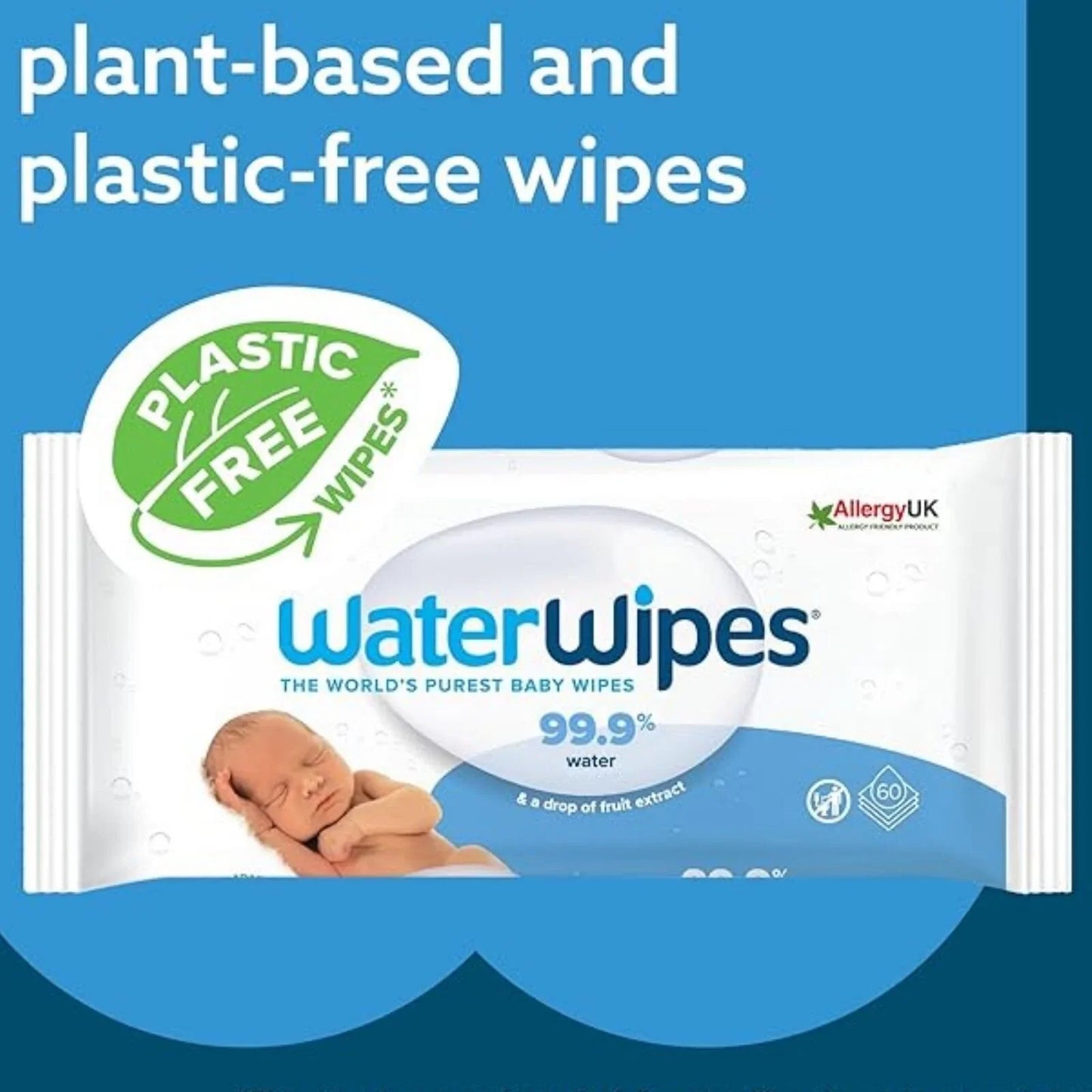 Water Wipes Sensitive Baby Wipes 60 pcs