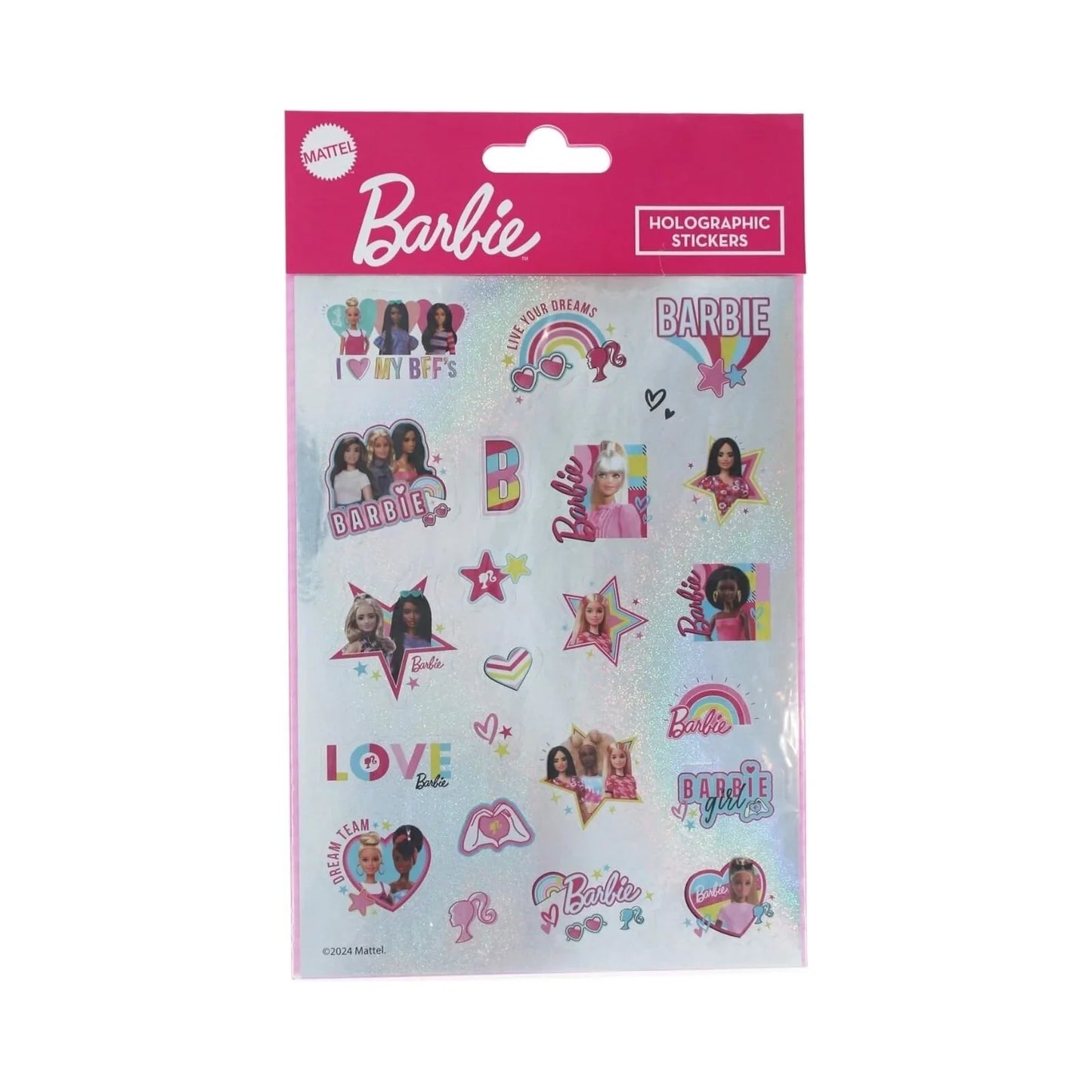 Barbie Holographic Sticker Sheet
