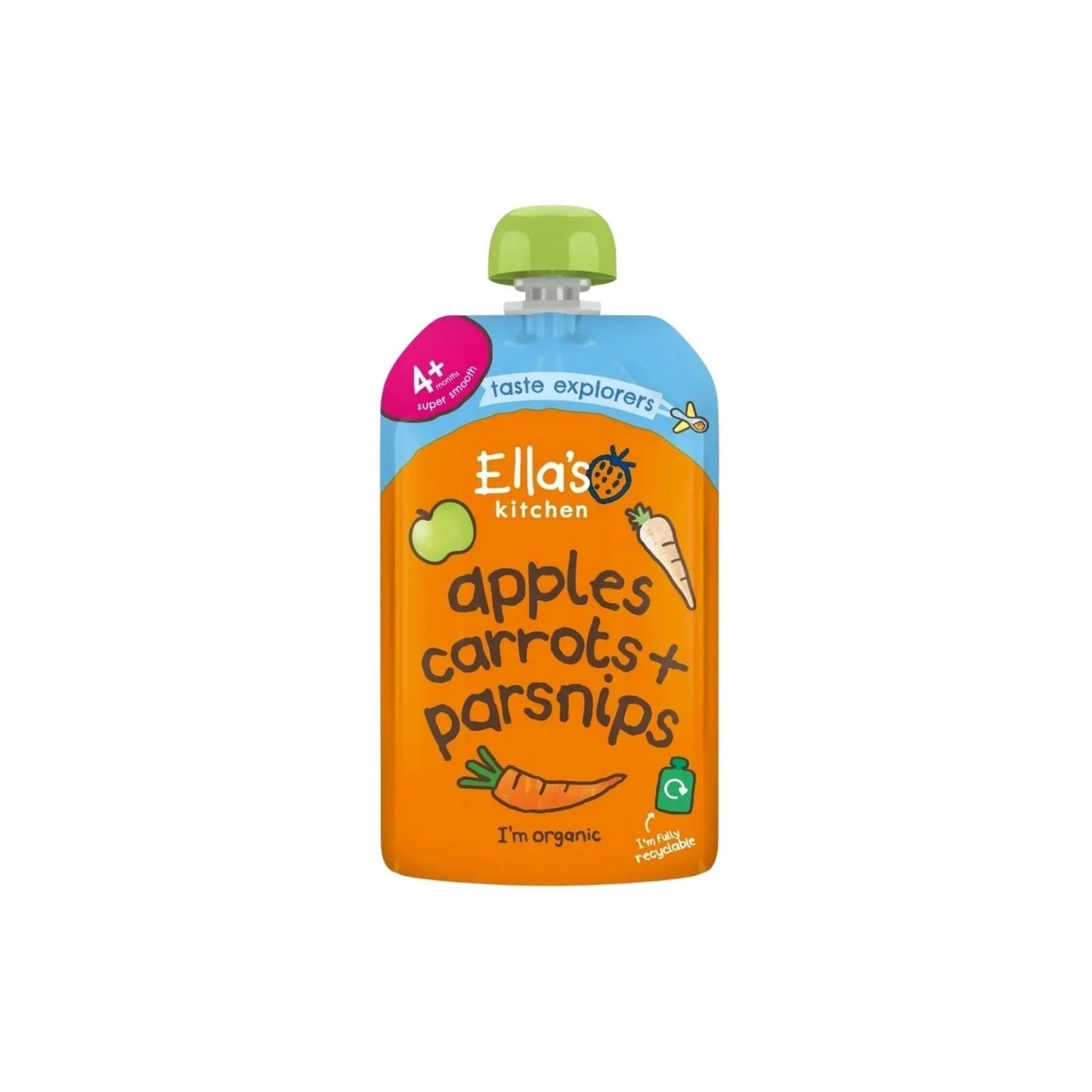 Ella's Kitchen Organic Carrots Apples & Parsnips Baby Food Pouch 4+ months 120g