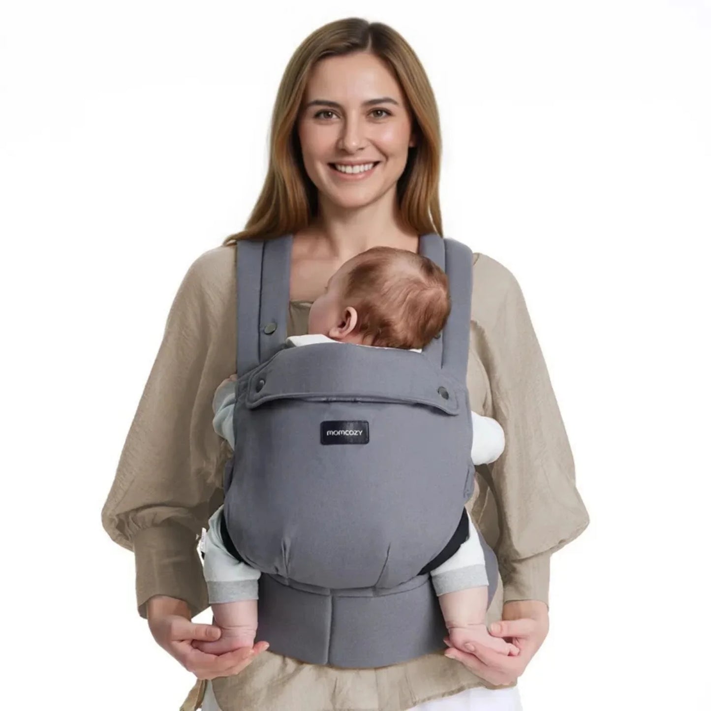 Momcozy Baby Carrier Newborn to Toddler Cotton - Grey