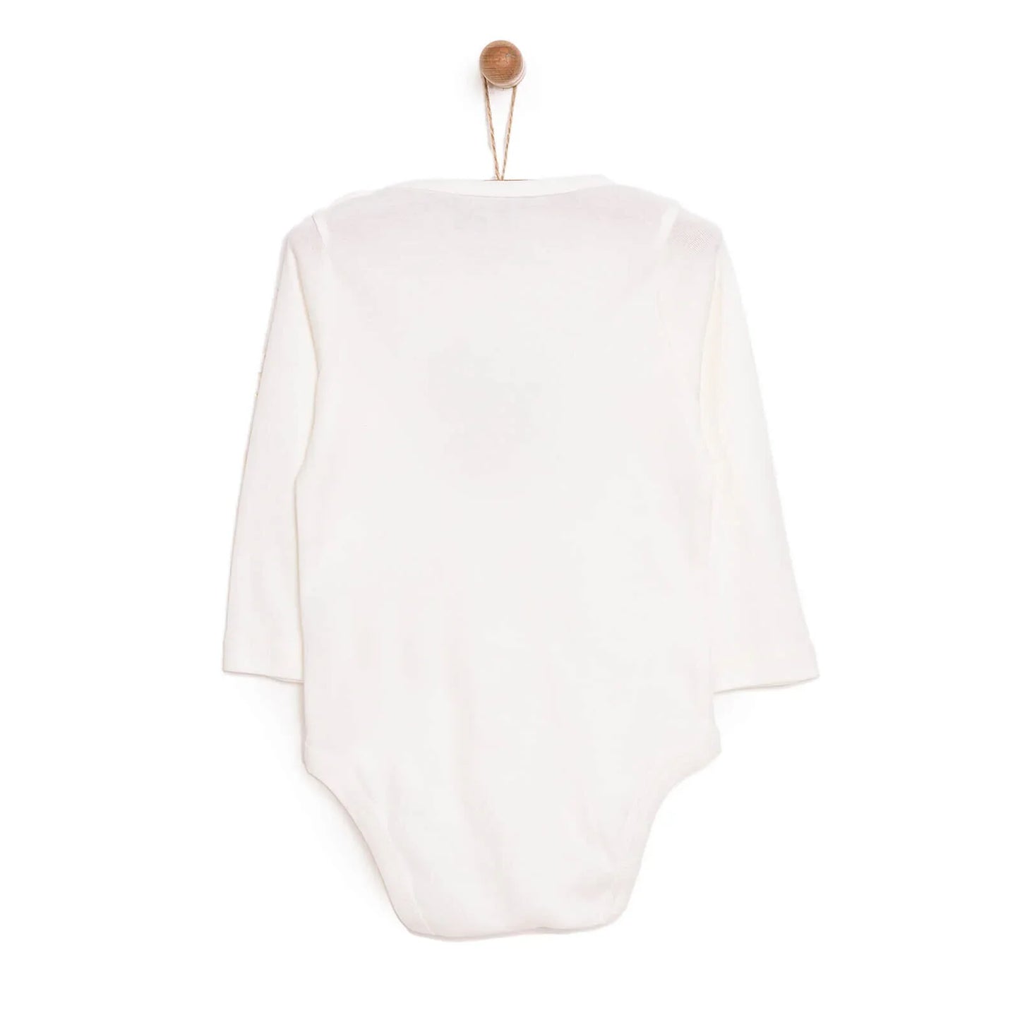 HelloBaby Baby Boy Long Sleeve Bodysuit - Beige