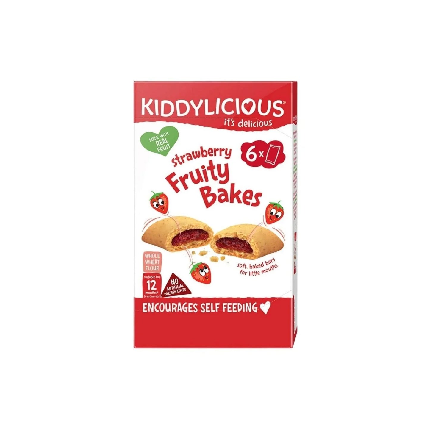 Kiddylicious Strawberry Fruity Bakes 12+ months 132g (6x22g)