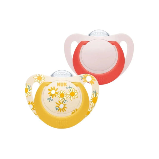 NUK Star Soother 6-18 months Pack of 2 - Red