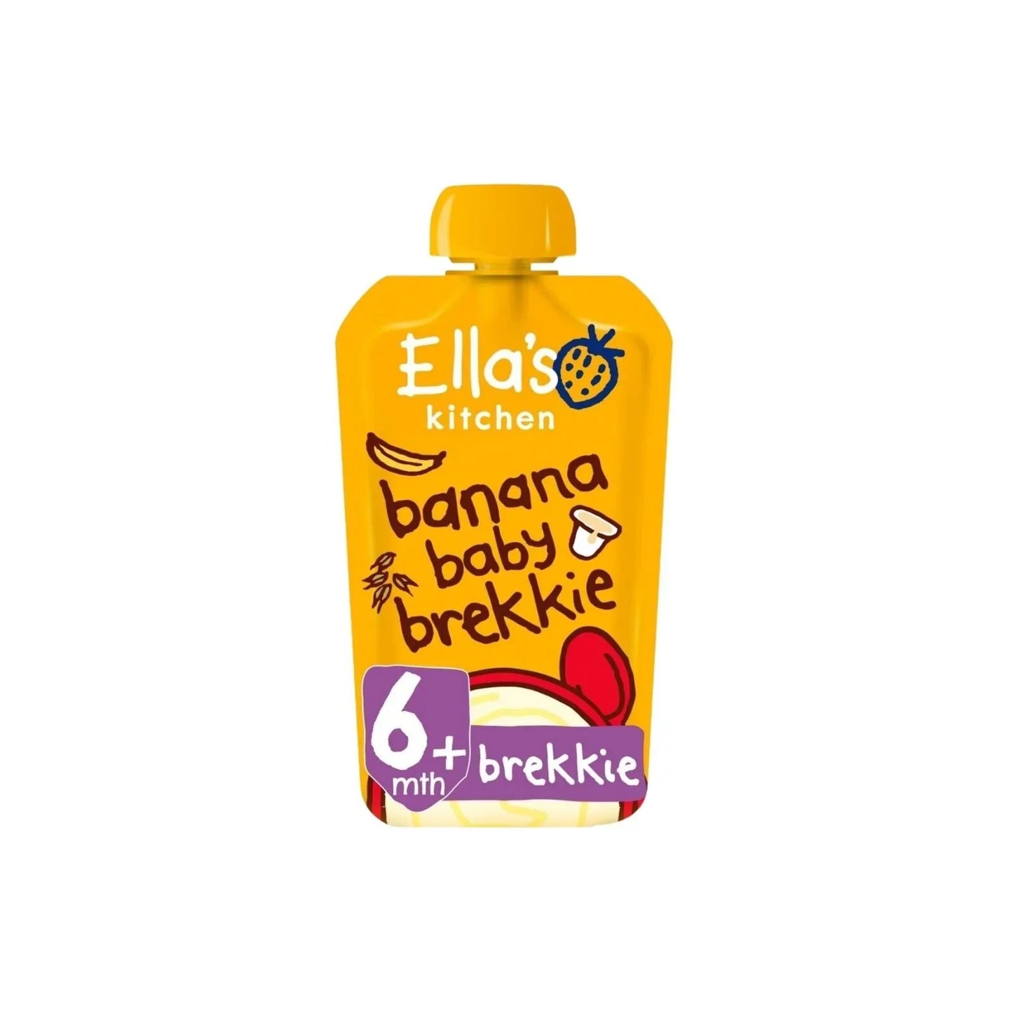 Ella's Kitchen Organic Banana Baby Brekkie Baby Food Breakfast Pouch 6+ months 100g