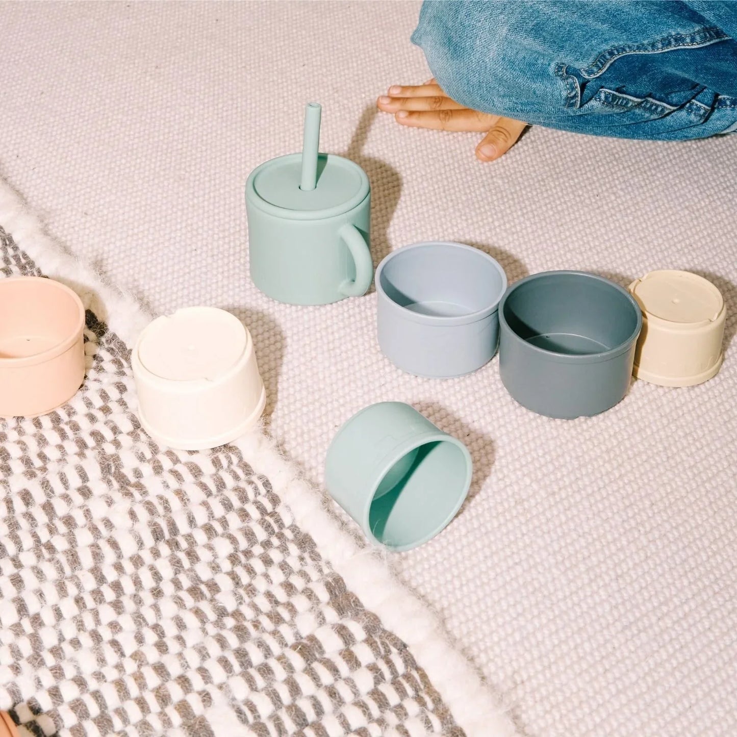 Pippeta Silicone Cup with Straw - Ash Rose