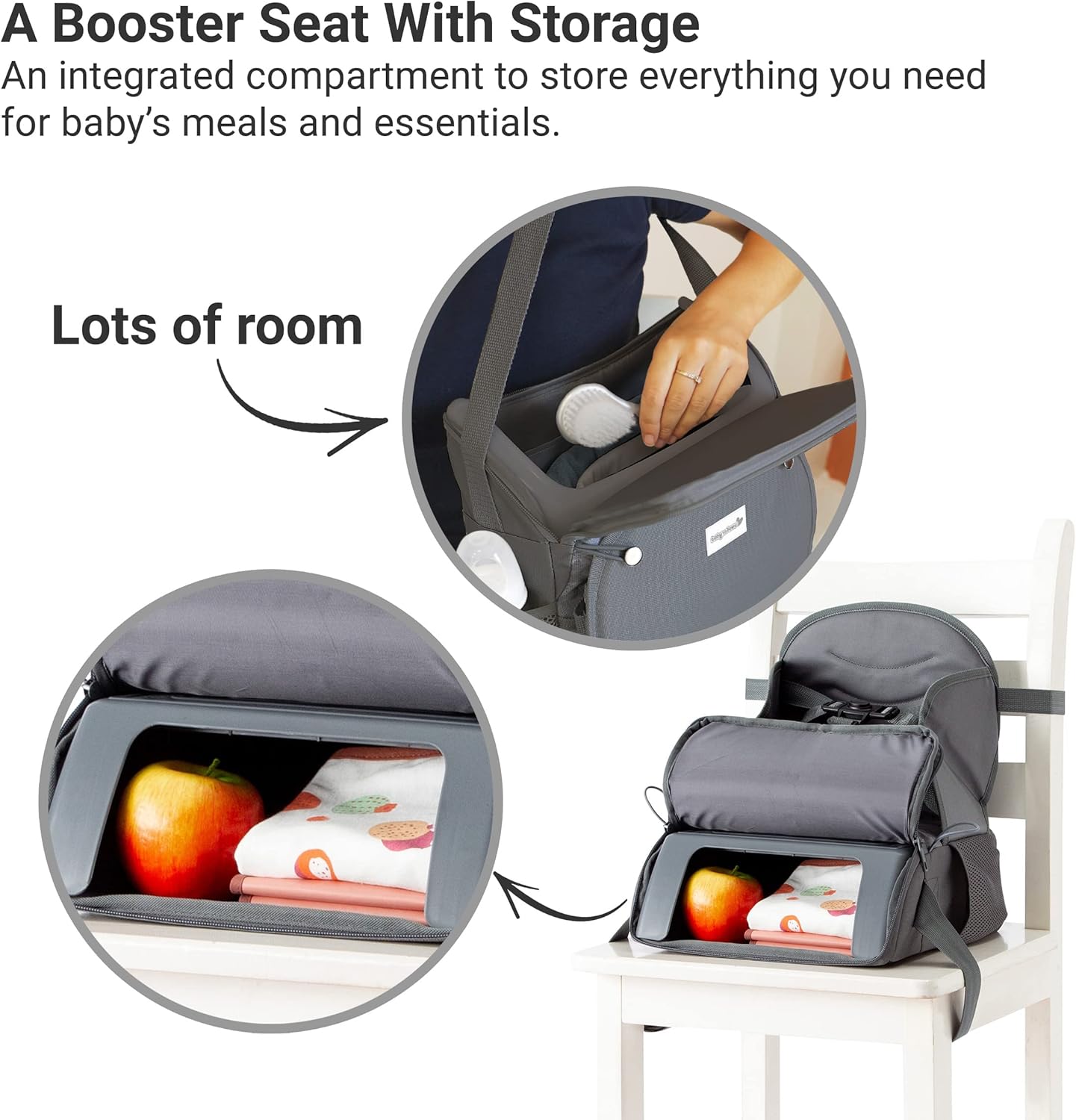 Baby to Love Travel Up Backpack Chair & Booster Seat - Anthracite