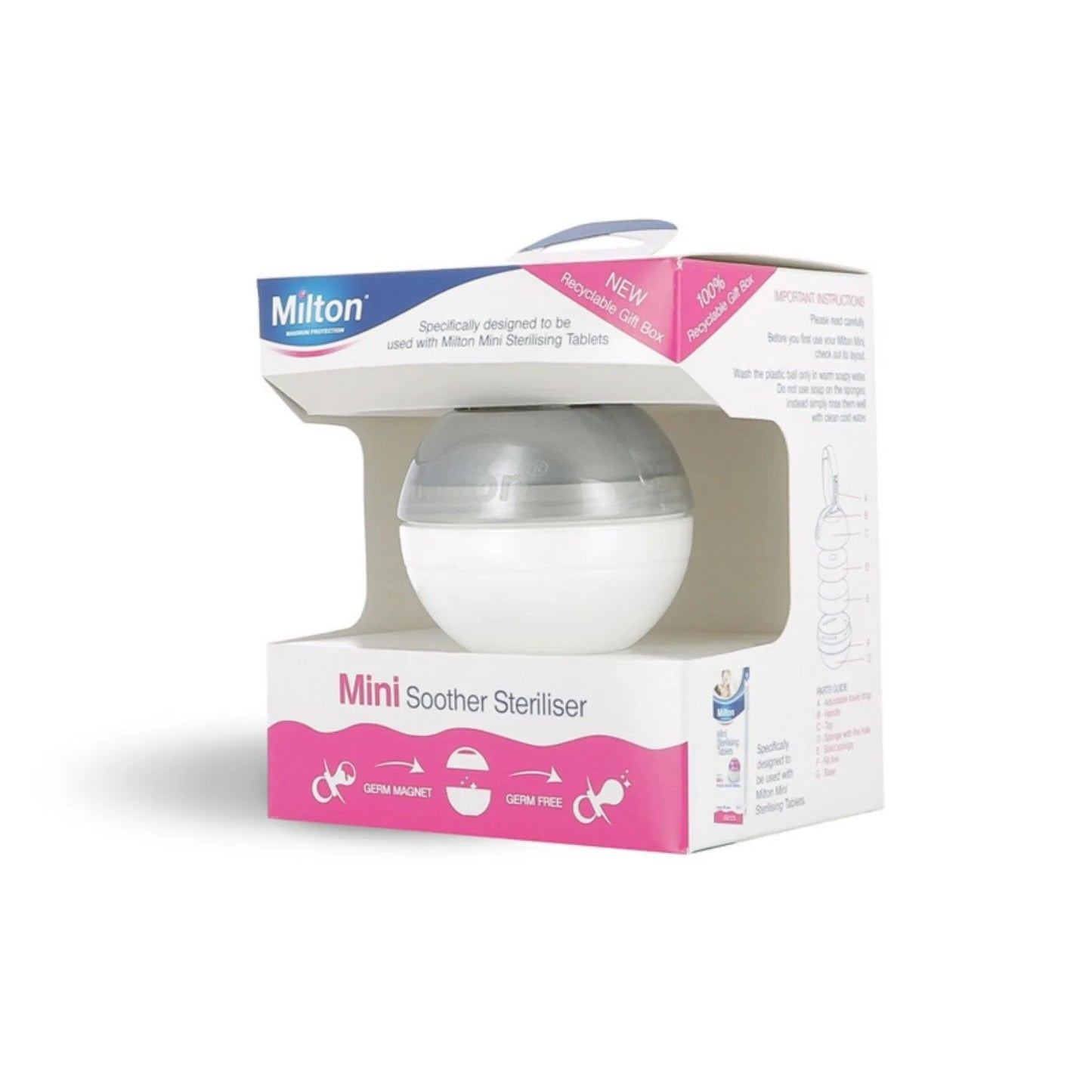 Milton Mini Soother Steriliser Silver