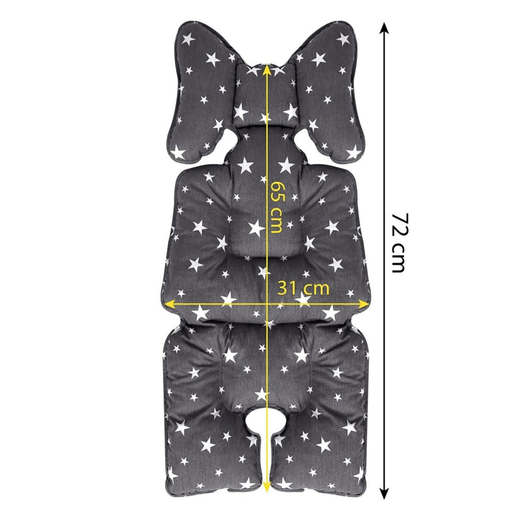 Sevi Bebe Stroller and Car Seat Cushion Grey Star