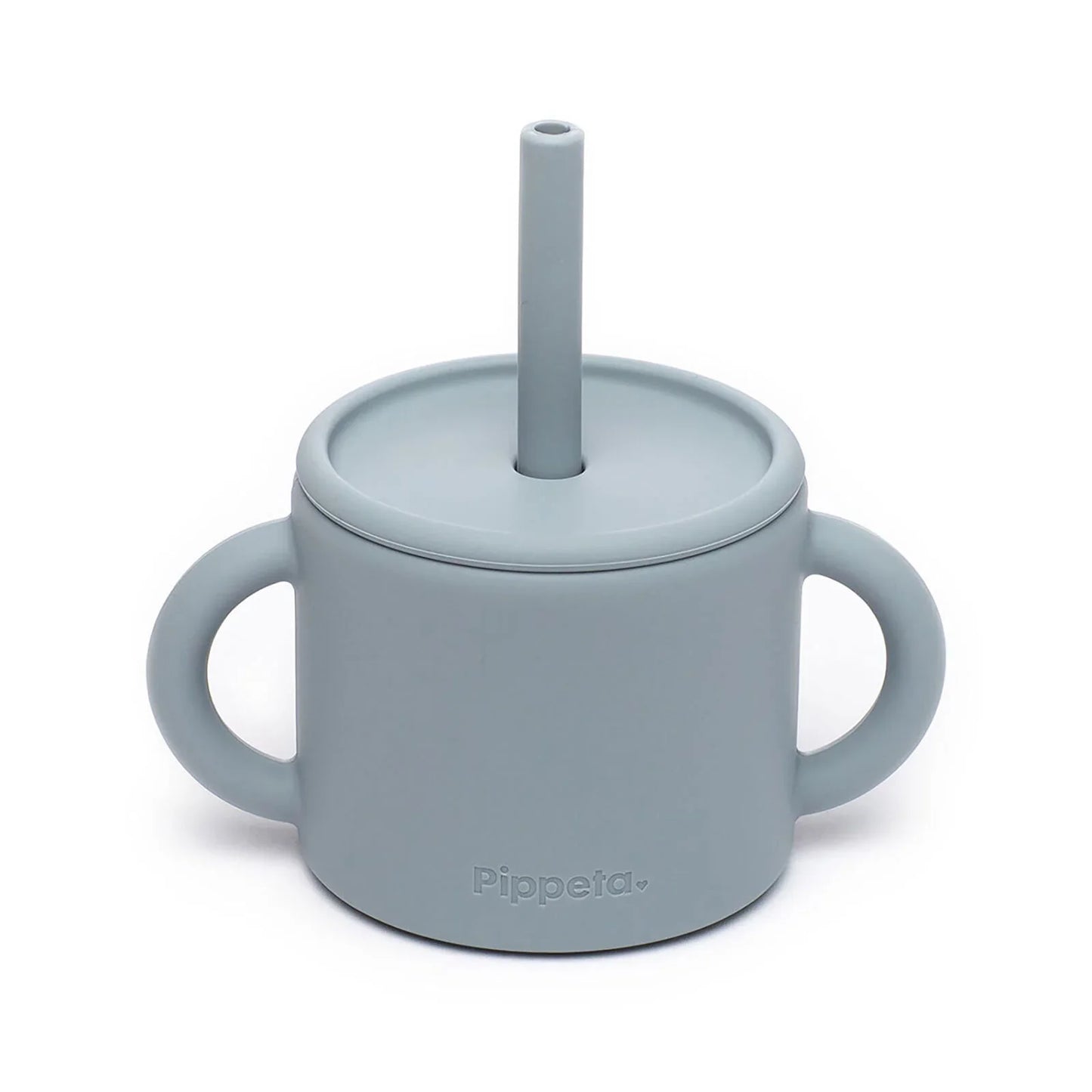 Pippeta Silicone Cup with Straw - Sea Salt