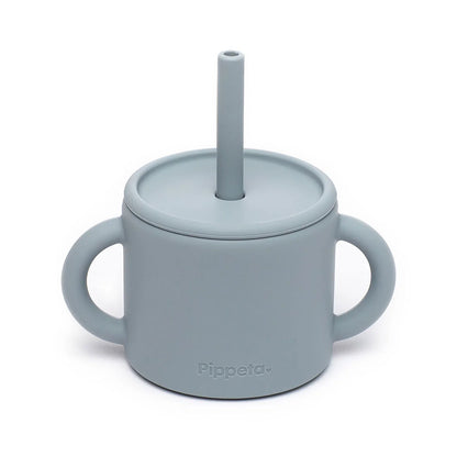 Pippeta Silicone Cup with Straw - Sea Salt