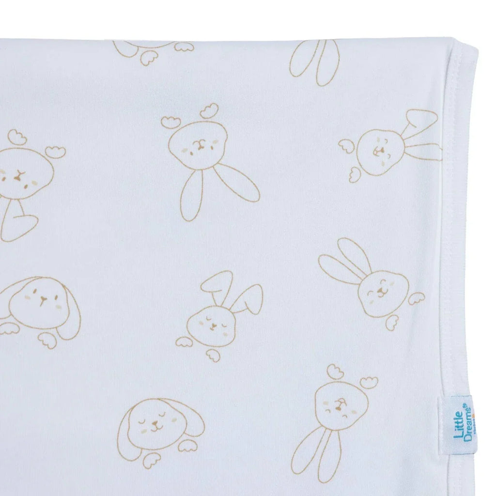 Little Dreams Girls Cotton Jersey Blankets - Ecru
