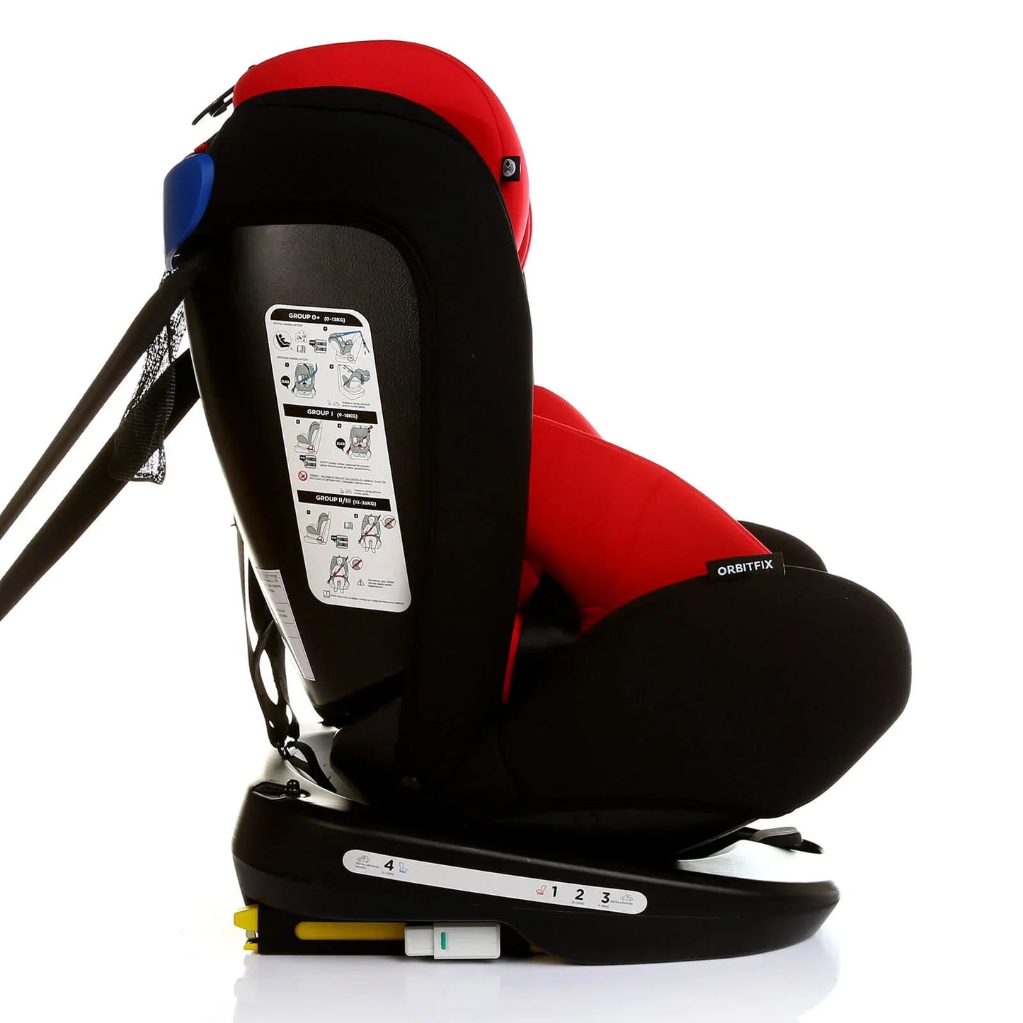 baby plus Orbitfix Group 0+/1/2/3 (Birt to 12 Years) Car Seat - Black Red