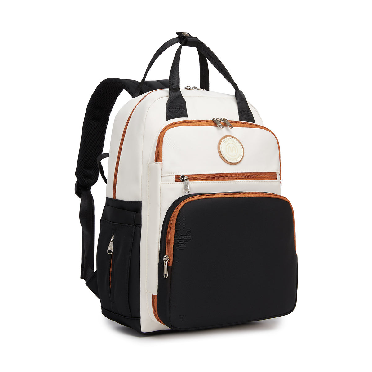 Miss Lulu Baby Changing Backpack (Black & White) - BCM2532BK/WH