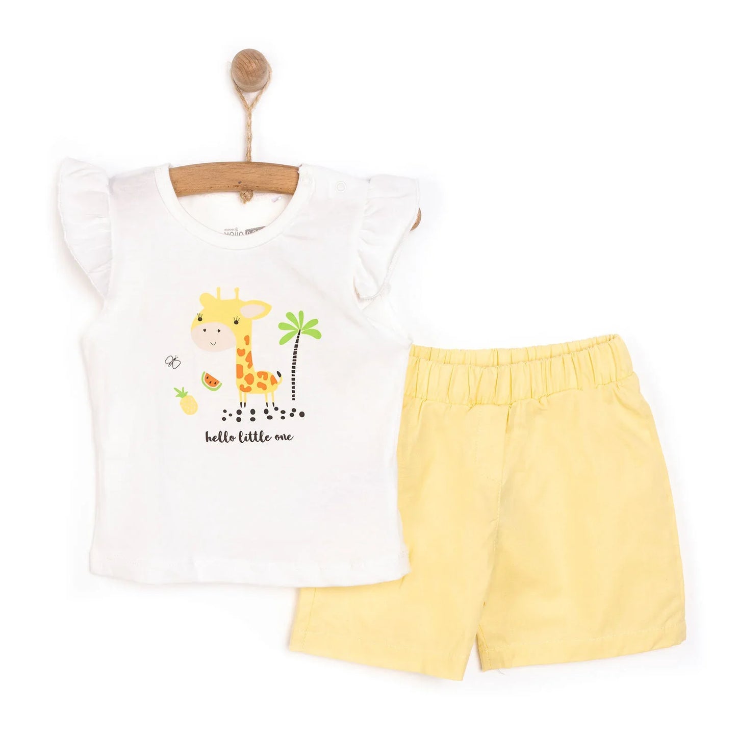 HelloBaby Girl Tshirt-Short - Light Yellow
