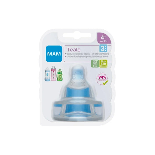 MAM SkinSoft Silicone Teat Fast Flow Pack of 2