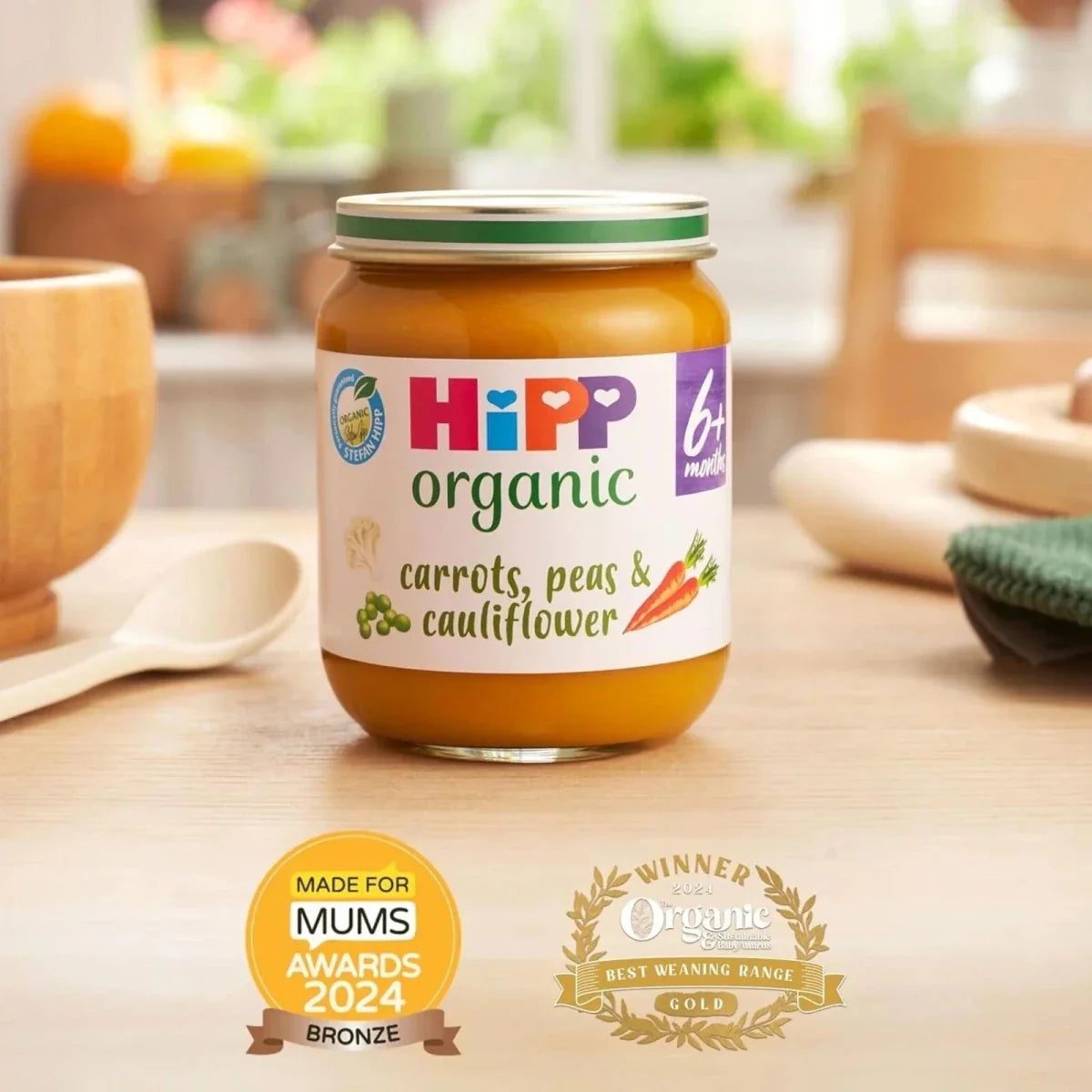 HiPP Organic Carrots Peas & Cauliflower Jar 6+ months 125g