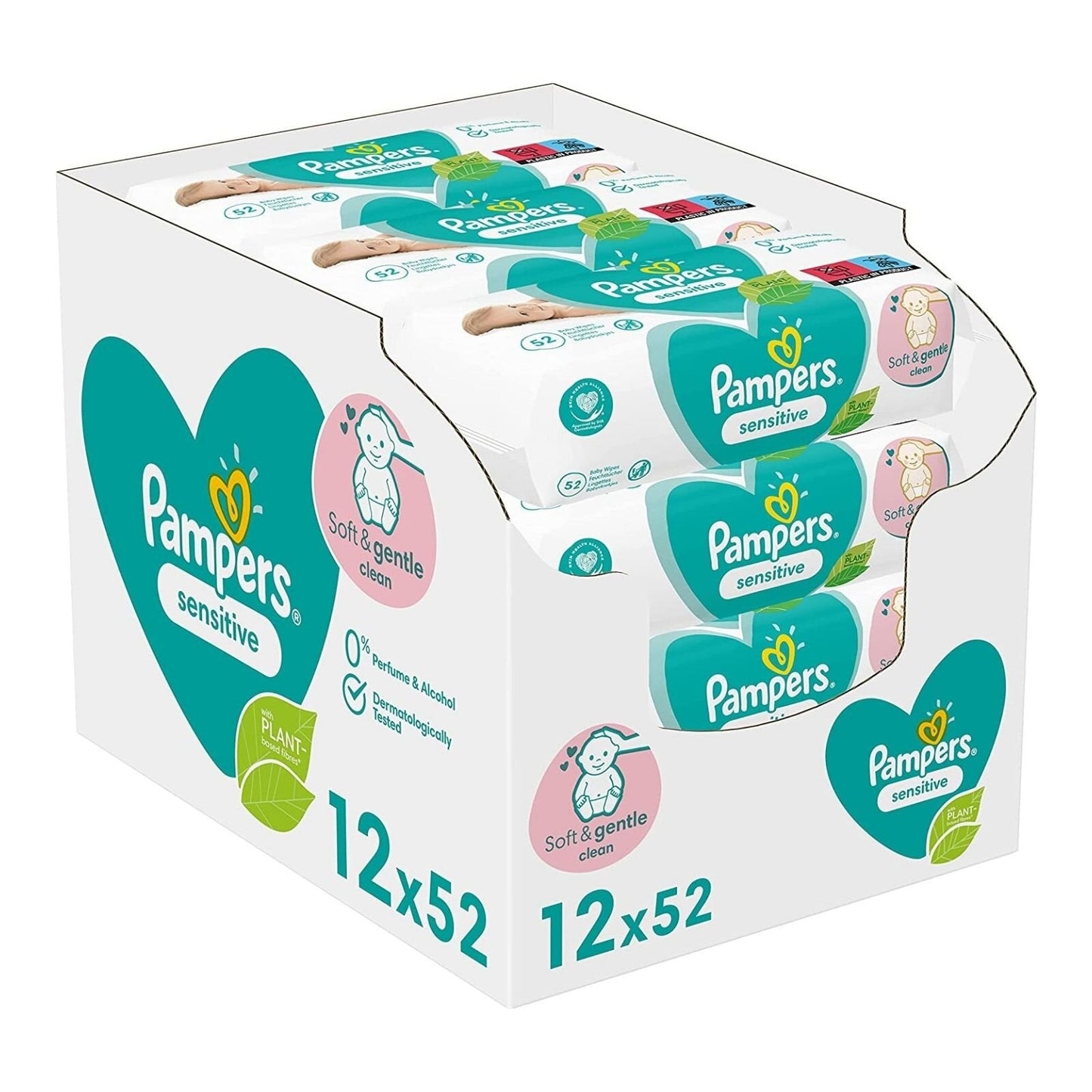 Pampers Baby Wipes Sensitive 12x52 pcs
