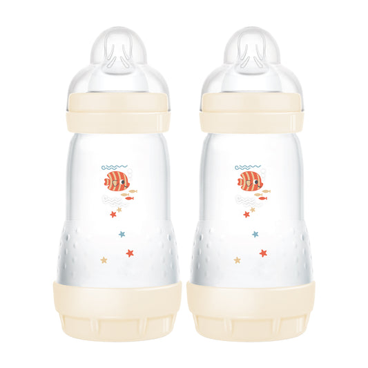 MAM Easy Start Colours Of Nature Bottle 260mls - Uni Peach (Pack of 2)