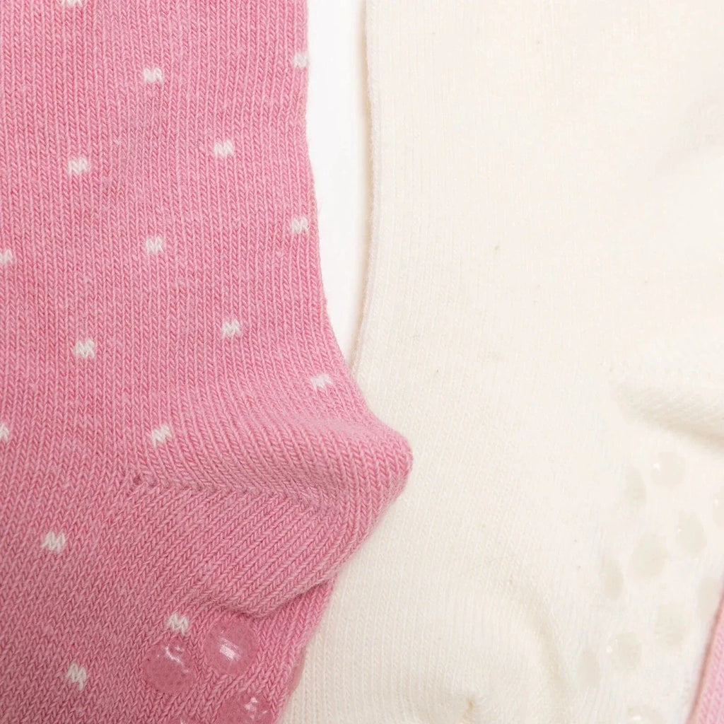 HelloBaby 3 Pack Polka Dot Non-Slip Baby Socks (Newborn to 4-5 Years)