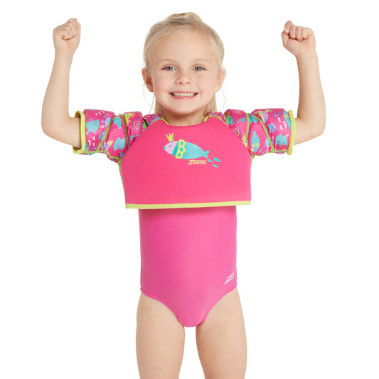 Zoggs Water Wings Swim Vest - Sea Queen * Pink (1 - 2 Years)